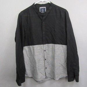 Turtle Mens Button Up‎ Shirt 39 Black Slim Fit Linen Cotton Sports Club